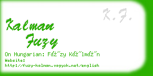 kalman fuzy business card